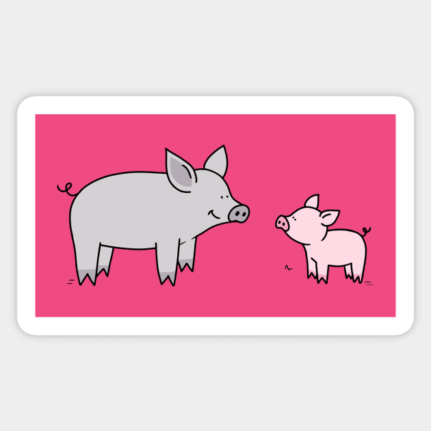 Pigs in a blanket Sticker by Otterlyalice